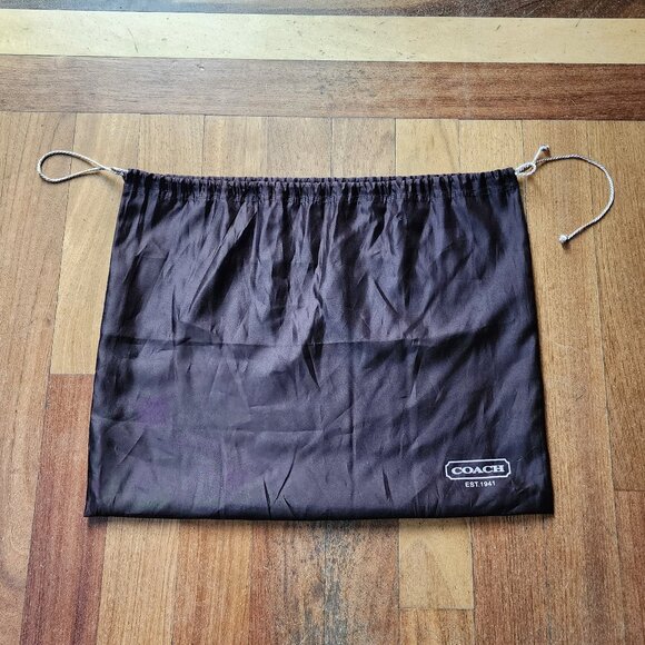 COACH Brown Silk Drawstring Dust Bag - Picture 3 of 16